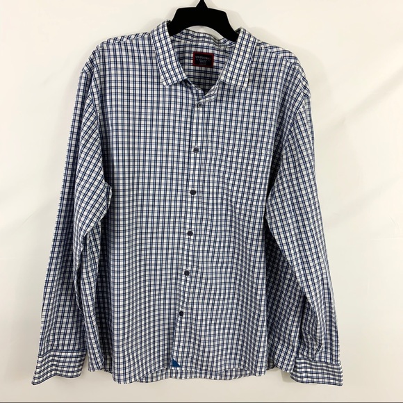 UNTUCKit Other - UNTUCKit Men 3XL Blue Plaid Long Slv Button Shirt